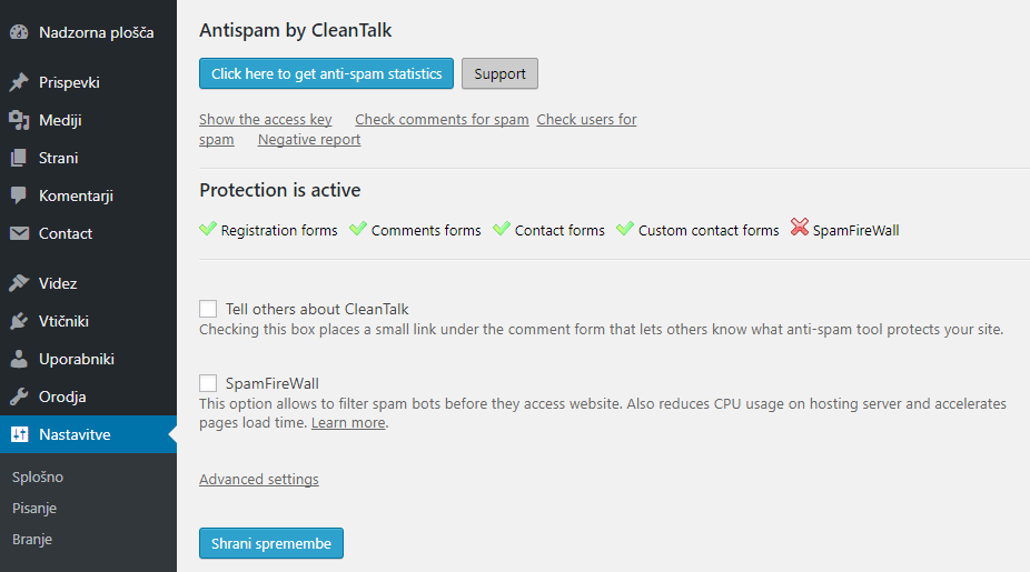 WordPress - Antispam by CleanTalk