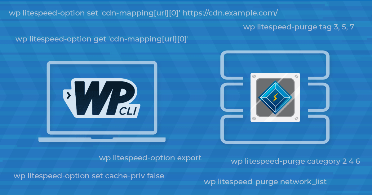 WP CLI - LiteSpeed Cache ukazi