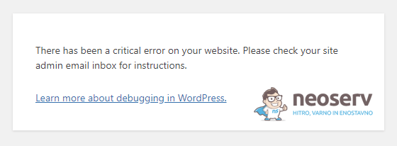 WordPress - tehnične težave
