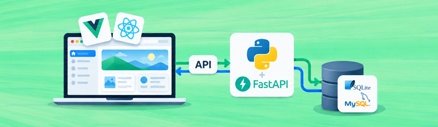 Vue ali React frontend s Python (FastAPI) zaledjem