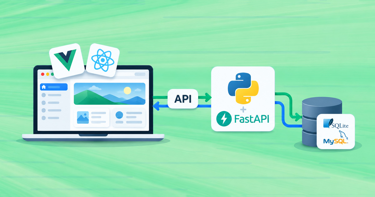 Vue or React with a Python API on Web Hosting